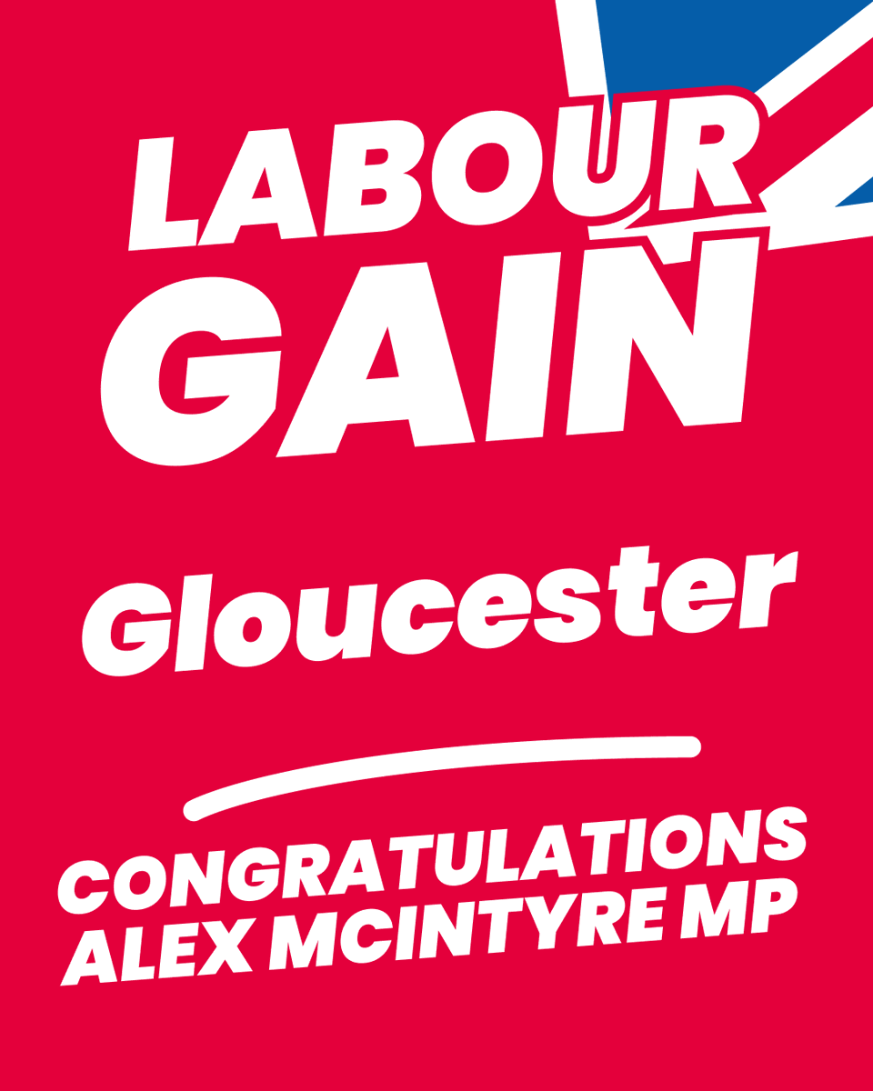 Labour GAIN Gloucester from the Conservatives 🌹