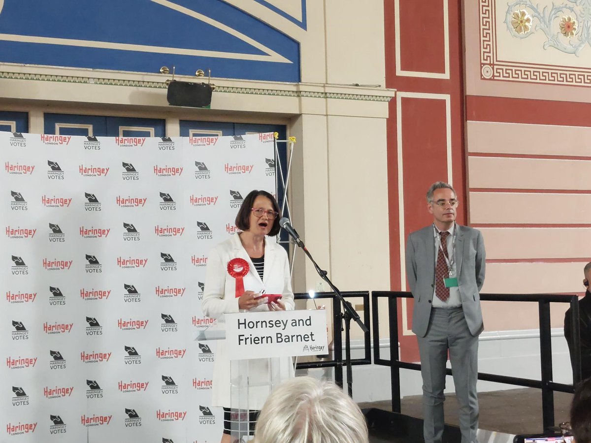 haringeycouncil's tweet photo. The results are in for the election of Member of Parliament for Hornsey and Friern Barnet 🥁

Congratulations to @CatherineWest1 (LAB) who secured 28,535 votes 🎉

👉 https://t.co/WZCLHUA7Xy https://t.co/KxMmTOw7em