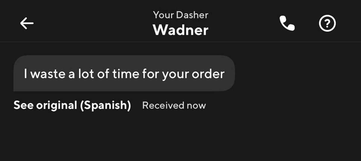 oyamedkram's tweet photo. @DoorDash , your dasher said this to me this morning when I was trying to order from Rise Southern Biscuits &amp; Righteous Chicken. I eventually canceled my order because the restaurant took too long to prepare my order https://t.co/ZMQJRCdztr
