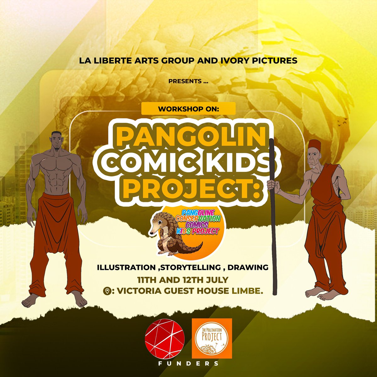 TheeAbtractWit's tweet image. We are set to go, the &apos;Pangolin Conservation Comics Kids Project&apos; workshop on illustration and storytelling, set in the Southwest region of Cameroon Register your kids today. 
This is one of its kind! 

Contact: 654903405 for more information 
#thepollinationproject
#BoschAlumni