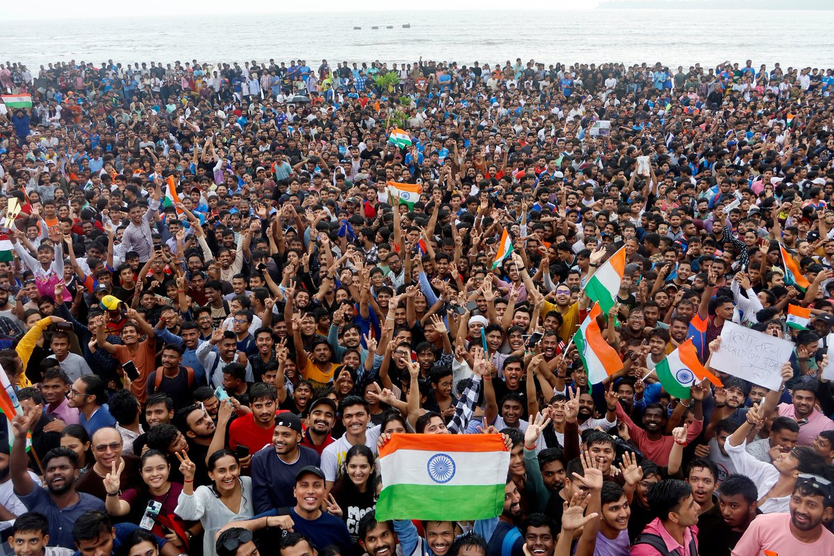 ICC's tweet photo. Describe India's #T20WorldCup trophy support in one word 💬 https://t.co/6FePinnRvQ