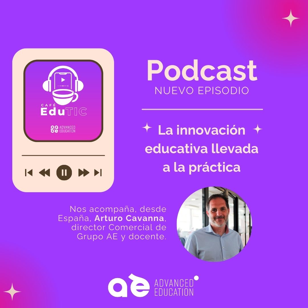 Grupo Advanced Education Latam (@grupoaelatam) on Twitter photo En el episodio 11 de Café Edu Tic, <a href="/ArturoCavanna/">Arturo Cavanna ツ</a>, desde España, nos ayuda a resolver la gran pregunta ¿Cómo aplicar la innovación y la tecnología en la educación?
Puedes escucharlo en:
YouTube: youtube.com/watch?v=yCKelt…
Spotify: open.spotify.com/episode/2lBSdd… En el episodio 11 de Café Edu Tic, <a href="/ArturoCavanna/">Arturo Cavanna ツ</a>, desde España, nos ayuda a resolver la gran pregunta ¿Cómo aplicar la innovación y la tecnología en la educación?
Puedes escucharlo en:
YouTube: youtube.com/watch?v=yCKelt…
Spotify: open.spotify.com/episode/2lBSdd…