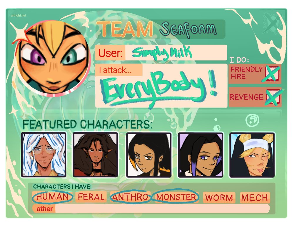 Simply_Milk's tweet photo. HEYY FIRST EVER ART FIGHT THIS YEAR!!! (You should def attack me https://t.co/lYBfKXMHFE 👀)
#artfight2024 #digitalart #art #teamseafoam https://t.co/DzfiKSwXdd