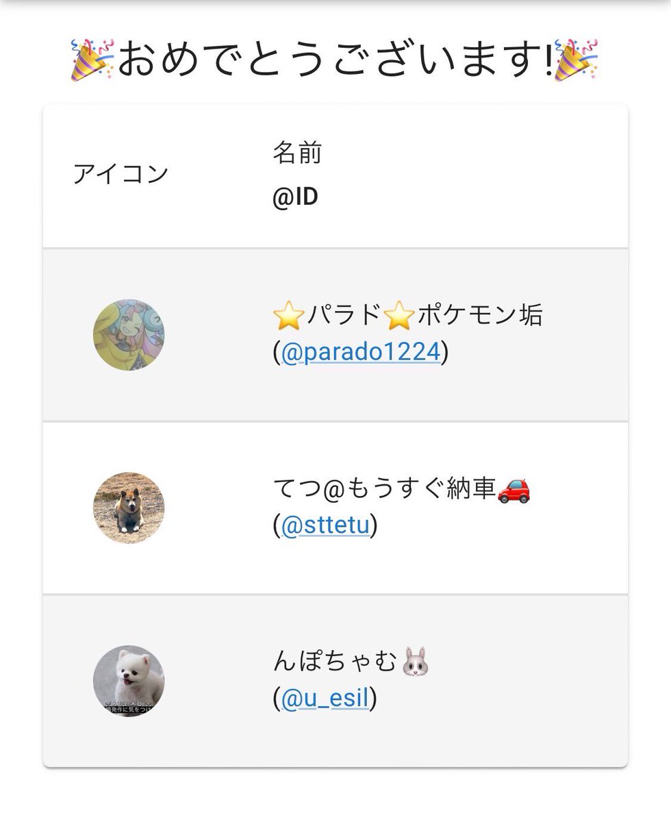 spark_oripa's tweet image. 🎊当選発表🎊

ONE PIECE激アツ素体プレゼント企画の当選者は...

こちらの3名様ご当選となります✨

㊗️（@parado1224）
㊗️（@sttetu）
㊗️（@u_esil）

ご当選おめでとうございました🥰

当選された方はDMいただけると幸いです✨…