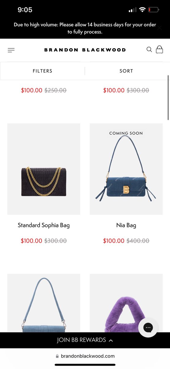 WanderHerSF's tweet photo. @vintageloca I think the bag was never available just put on the website for buzz. I got on the website at 8:59pst and buy 9:01am it says the bag i wanted was sold out and other bags said coming soon. https://t.co/jQi6Lqzc2h