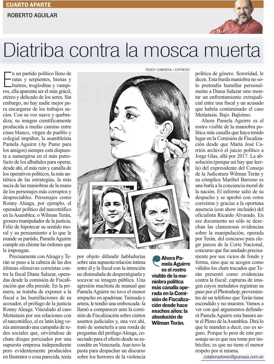 chagraquiteo1's tweet photo. Grandescripción de esta narco asambleísta, protectora consumada de narcos y delincuentes. Merece bofetadas en sitios públicos por gente decente que la encuentre. Escupirle en la cara es muy poco. Desgraciada, canalla e infame sin límites. Basura humana y papel higiénico es poco. https://t.co/raNdEDzJvb
