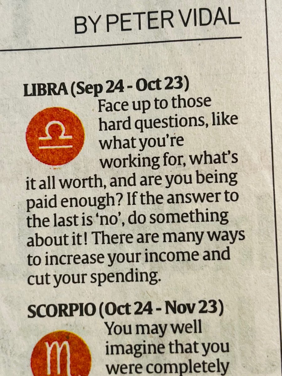 My horoscope for today is a recipe for vigilance case 😅