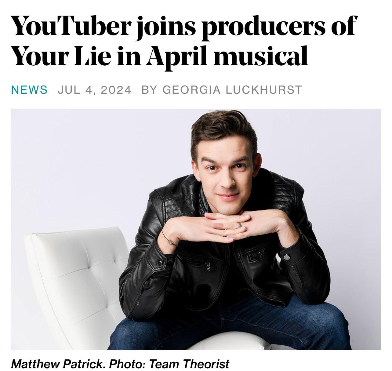 Maddie ♡ on X: “matpat is co-producing the london west end your 