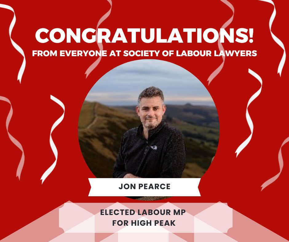 Congratulations to our friend <a href="/Jon4HighPeak/">Jon Pearce MP</a> elected Labour MP of High Peak #labourgain