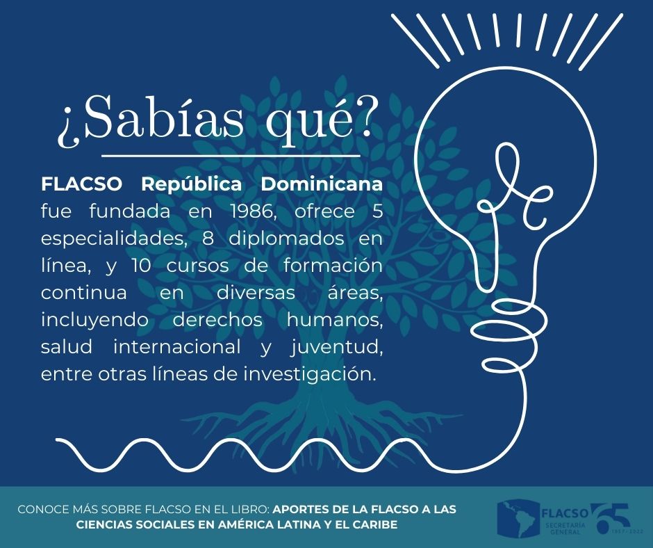 📍Flacso República Dominicana 🇩🇴

👇
¿Quieres conocer más sobre la FLACSO?
Puedes encontrar información en el libro "Aportes de la FLACSO a las Ciencias Sociales en América Latina y el Caribe". ➡️: flacso.org/node/511

#FLACSO #Academia #aportesFLACSO