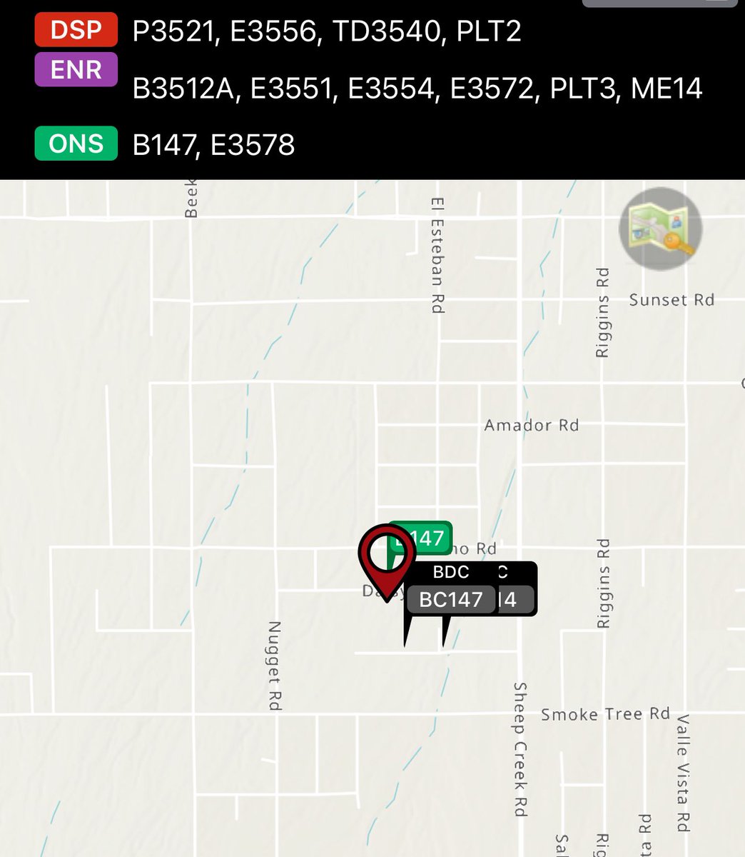 CALFIREBDU's tweet photo. [NEW INCIDENT] Vegetation Fire reported in the area of Daisy Ln./ Lebec Rd., #Phelan. #DaisyIC reporting 5 acres, moderate rate of spread. #DaisyFire @SBCOUNTYFIRE https://t.co/YO7tu7Lqvc