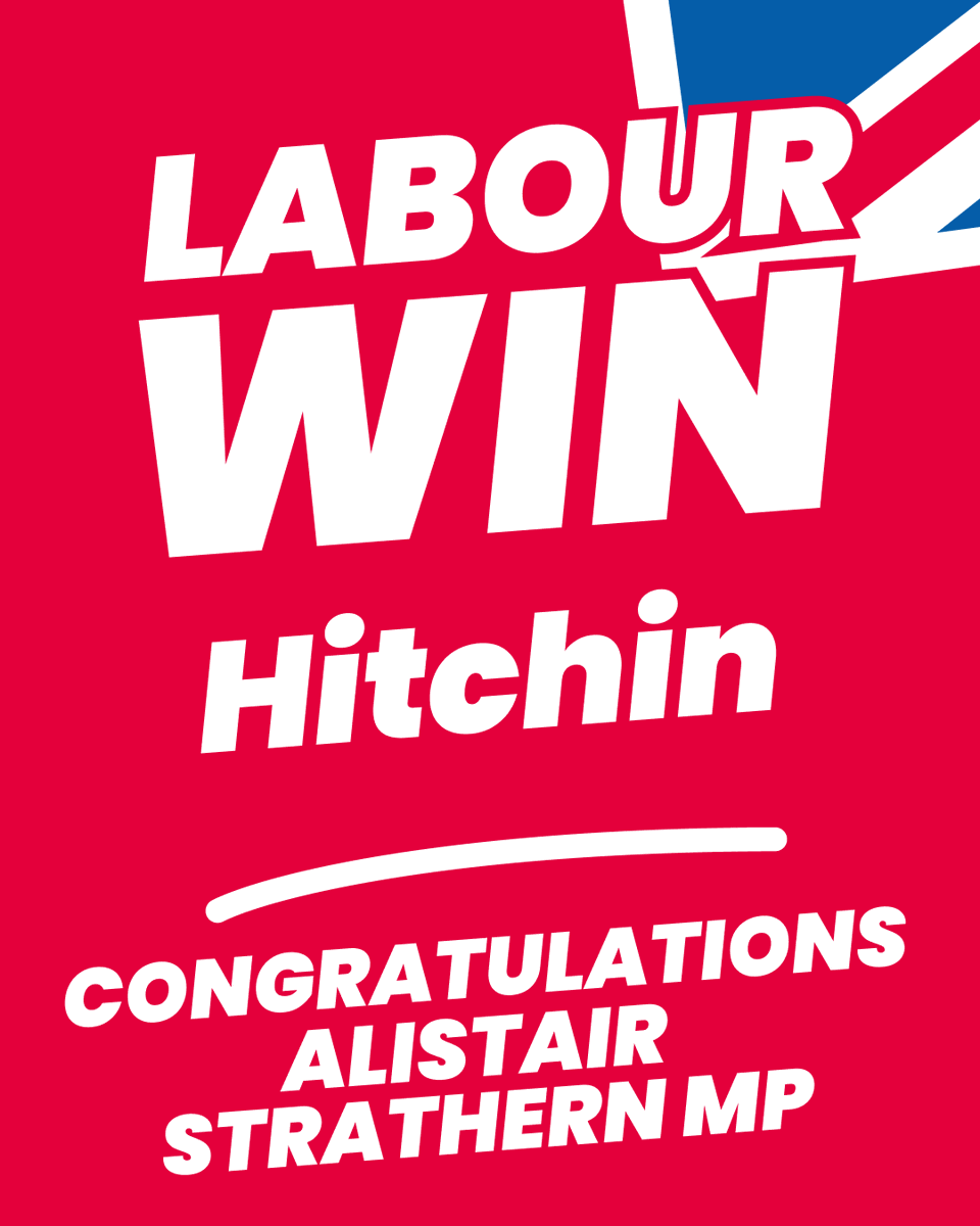 UKLabour's tweet photo. Labour WIN Hitchin 🌹 https://t.co/BSapsZrCtu