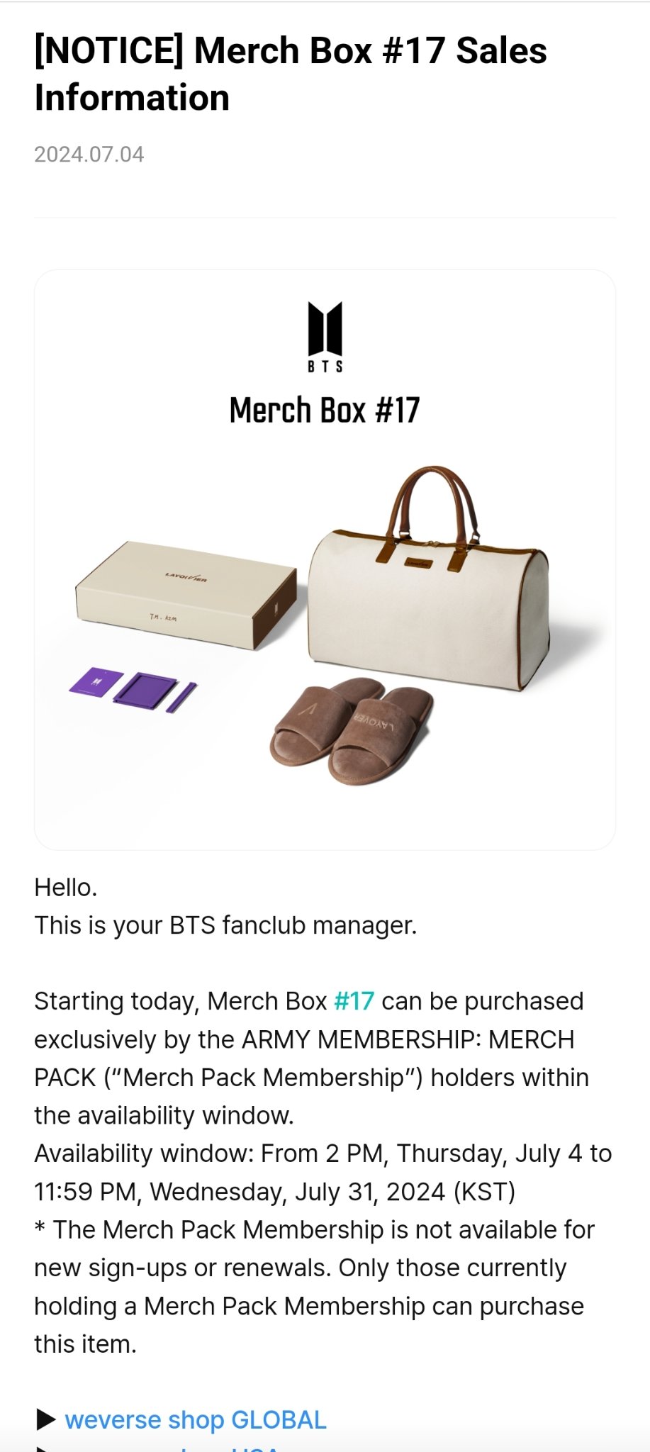 BTS MARCH PACK #17 V layover