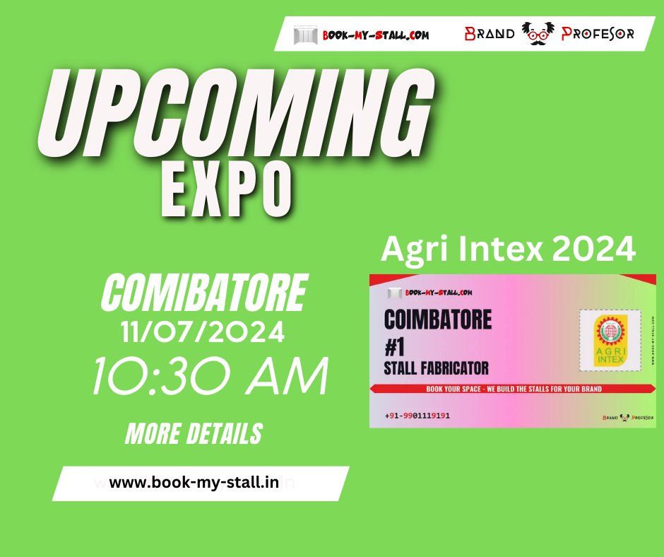 c_rishith's tweet image. 🚜 Join us at AGRI INTEX 2024! 🌱 From July 18-21 at CODISSIA, Coimbatore, explore the latest in agricultural technology, sustainable practices, and industry insights. Connect with experts and innovators. Register now: agriintex.com