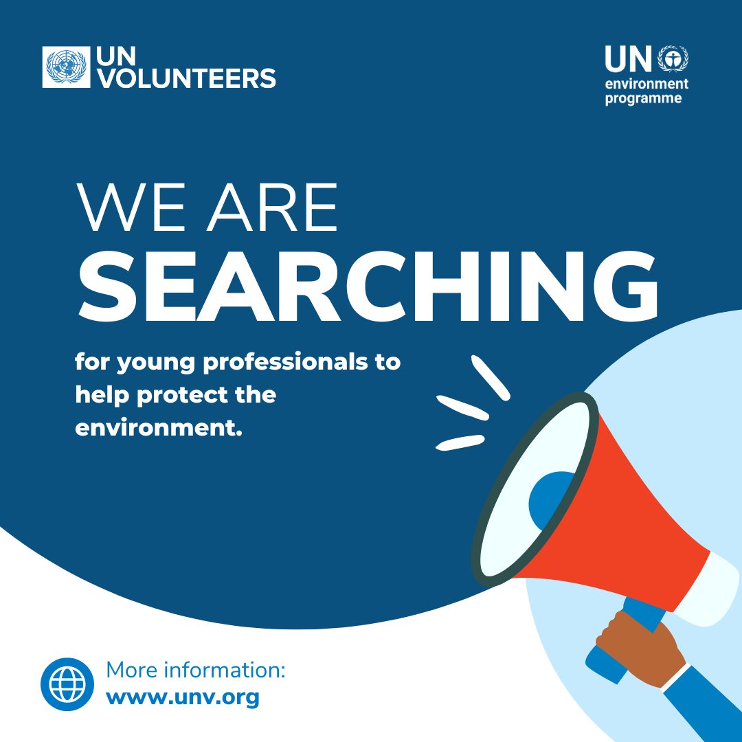 UNEP's tweet photo. Insights &amp; inputs of young people are crucial for UNEP’s work to tackle nature loss, climate change &amp; pollution. We are looking for committed professionals to help us on this mission - does this sound like you? Apply now, see: https://t.co/aRKJkdHNPf https://t.co/zLw02x3rOM