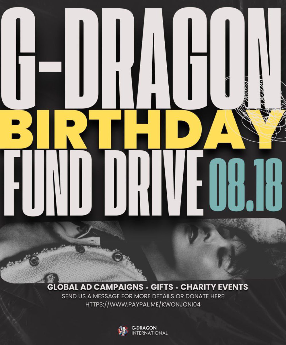 [Birthday project: Fundraiser] 

We are gearing up to celebrate GDs birthday in style. The money will go towards the ad campaign, gifts and a charity event. 

📍This year we are also including donors in the gift itself. Everyone who donates can dm us a video greeting or voice
