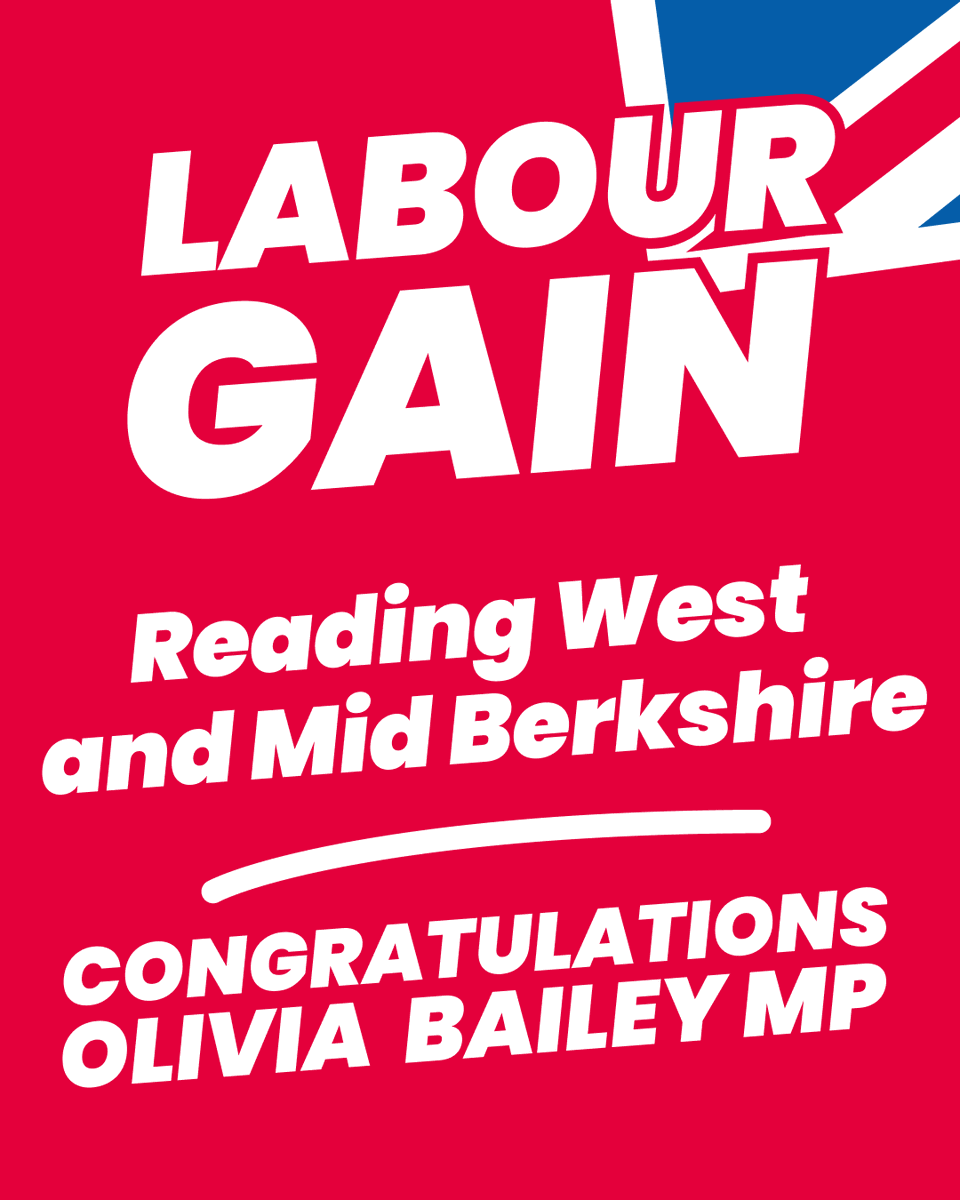 Labour GAIN Reading West and Mid Berkshire from the Conservatives 🌹