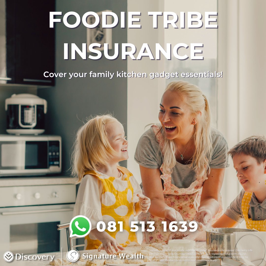 SignatureWZA's tweet image. This one is for the foodie tribes! We offer comprehensive cover for your kitchen gadgets to ensure that not one happy moment with your loved ones is missed!

Find out more via WhatsApp on 081 513 1639 today. 📱
#DiscoveryInsure #ContentsInsurance #insurance #SouthAfrica #kitchen