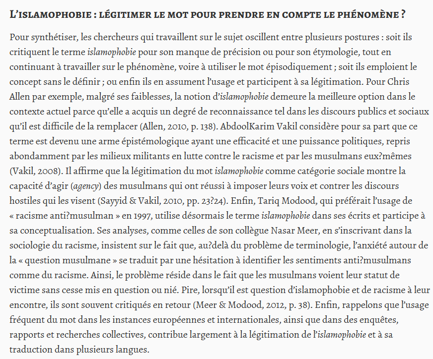salutcestpacool's tweet photo. @jjcambier @jilfransoi @CarolineFourest Qu'il y ai un débat sur le terme, sa perinence, sur savoir s'il faudrait le remplacer par un autre terme plus approprié pour décrire différents phénomène sociaux de racisme et de xénophobie, qui ont leur particularités : certes. Mais les arguments pour l'utiliser existent : https://t.co/IN2DqD34x8