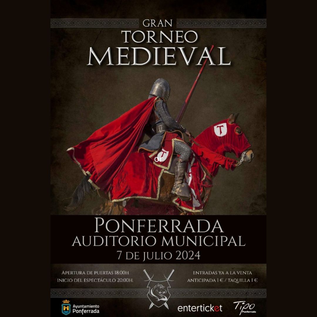 ⚔️ Recuerda, hoy tienes una cita con las justas medievales. Gran Torneo Medieval en el Auditorio Municipal de #Ponferrada 

🤩 Vive la #NocheTemplaria2024