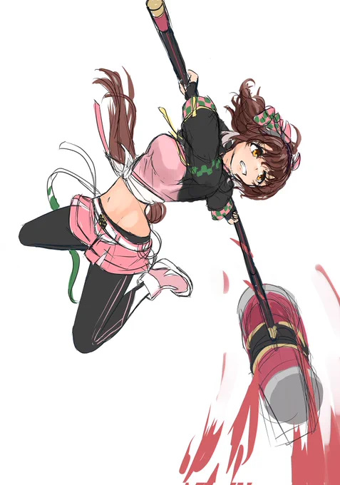 #皆さんラフと塗った後を見せてくださいダンツハンマー 