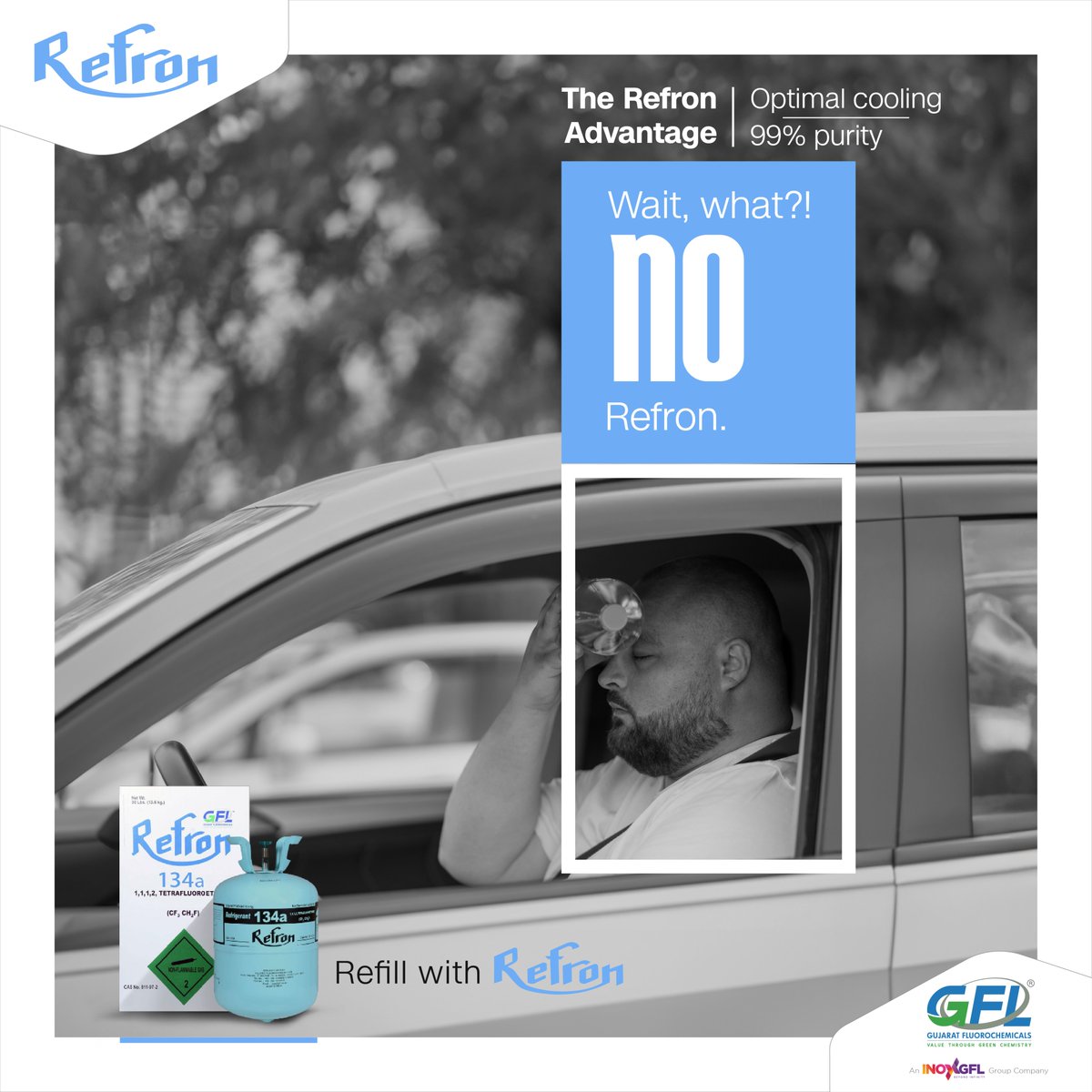 refronbygfl's tweet photo. Don’t let this be you. Make sure your car AC is powered by Refron R134a for optimal cooling. ​

#Refron #BeatTheHeat #CoolRide #TheRefronAdvantage #RefillWithRefron https://t.co/BkTqPzjbLJ
