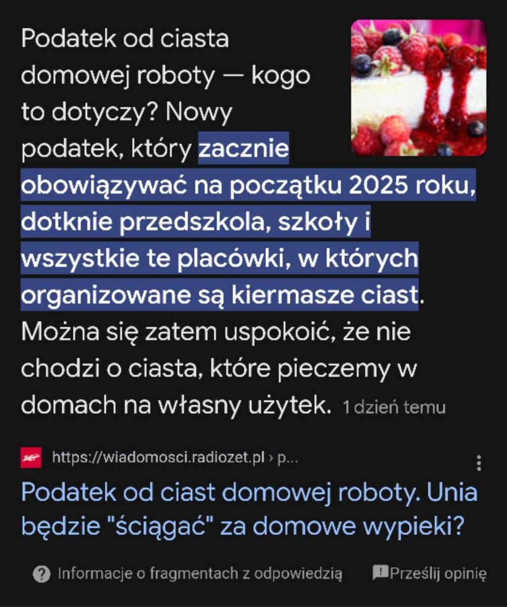 KonradBerkowicz's tweet photo. Kiedy myślisz, że opodatkowali już wszystko, co się da, wchodzi cały na biało podatek od ciast domowej roboty! 🙃
_ https://t.co/T328VVcszx