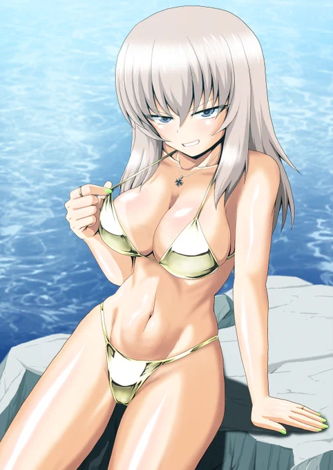 #ビキニの日 #ビキニスタイルの日水着は肌の塗りが重要と学んだやつ→ 