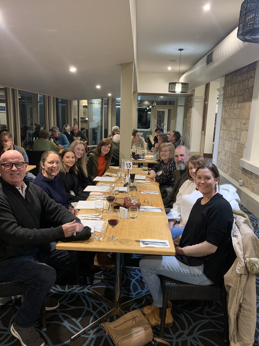 peter_philp's tweet photo. Out to dinner with some KICE Staff celebrating the end of a 1 term placement  of our fantastic Country Education Experience Scholarship Preservice Teachers and Deputy Premier and former Minister of Education Hon Susan Close MP (LHS rear) dropped in for a chat.
Thank you Susan. https://t.co/dmGVtADirQ