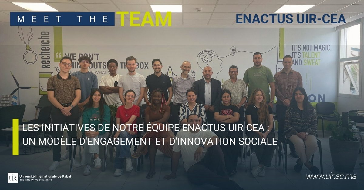 Découvrez nos jeunes entrepreneurs Enactus UIR-CEA ! Plongez dans leurs projets innovants pour un #développementdurable et une #responsabilitésociétale accrue. Soutenez-les pour la compétition nationale du 29 juin 2024 !  #Innovation #Entrepreneuriat #Maroc