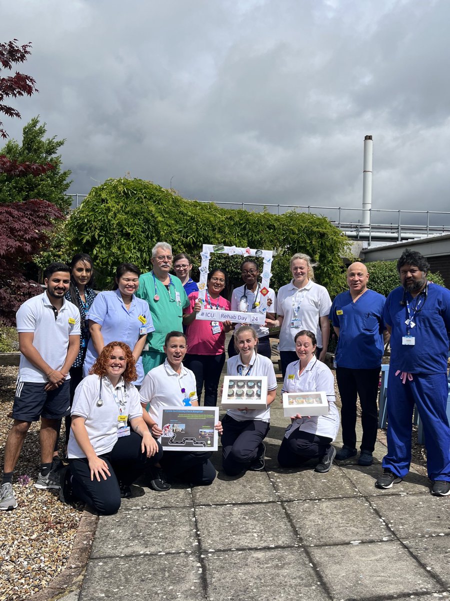 Wexham ICU MDT promoting rehab for our patients 💪🏻 

#icurehabday24 #icurehabchampionships2024 #rehablegend