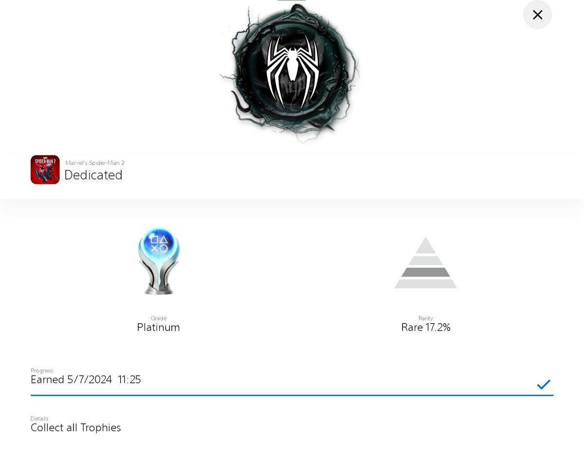 #SpiderMan2 #PS5 100% Platinum Trophy ✔️😀