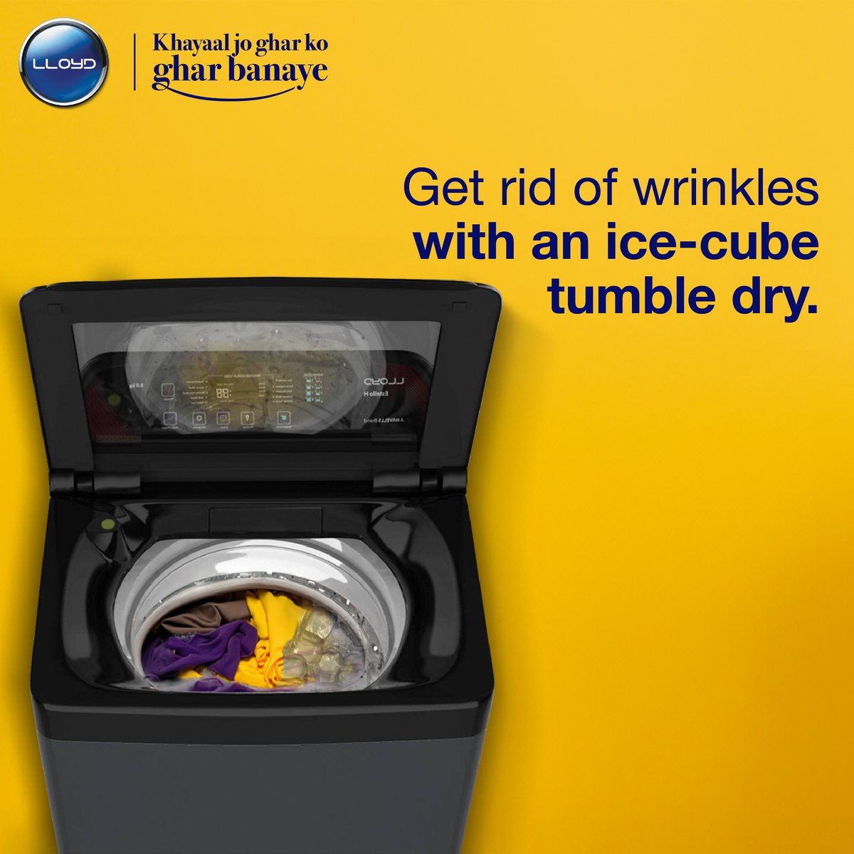 MyLloydIndia's tweet image. No more laundry woes! Follow these simple yet effective wash hacks to make laundry days more peaceful and better for you.

#KhayaalJoGharKoGharBanaye #LloydWashingMachine #Lloyd #IntelliSteam