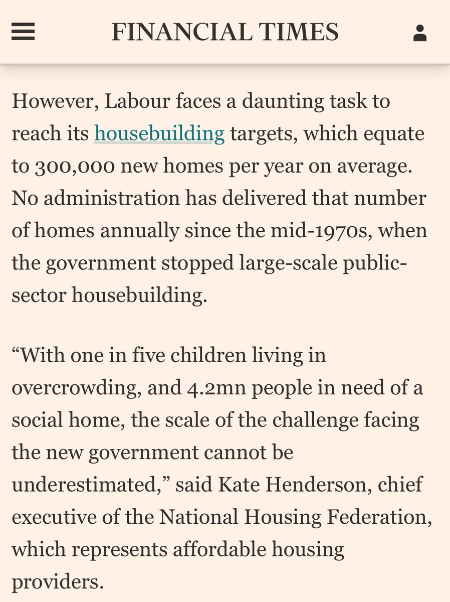 Kate Henderson (@katenhf) on Twitter photo Boosting the supply of affordable homes is not only key to solving the housing crisis, it’s also the only way to meet Labour’s target of 1.5 million new homes & crucially can help the construction industry recover from the market downturn
Good <a href="/FT/">Financial Times</a> piece 👉ft.com/content/19e717… Boosting the supply of affordable homes is not only key to solving the housing crisis, it’s also the only way to meet Labour’s target of 1.5 million new homes & crucially can help the construction industry recover from the market downturn
Good <a href="/FT/">Financial Times</a> piece 👉ft.com/content/19e717…