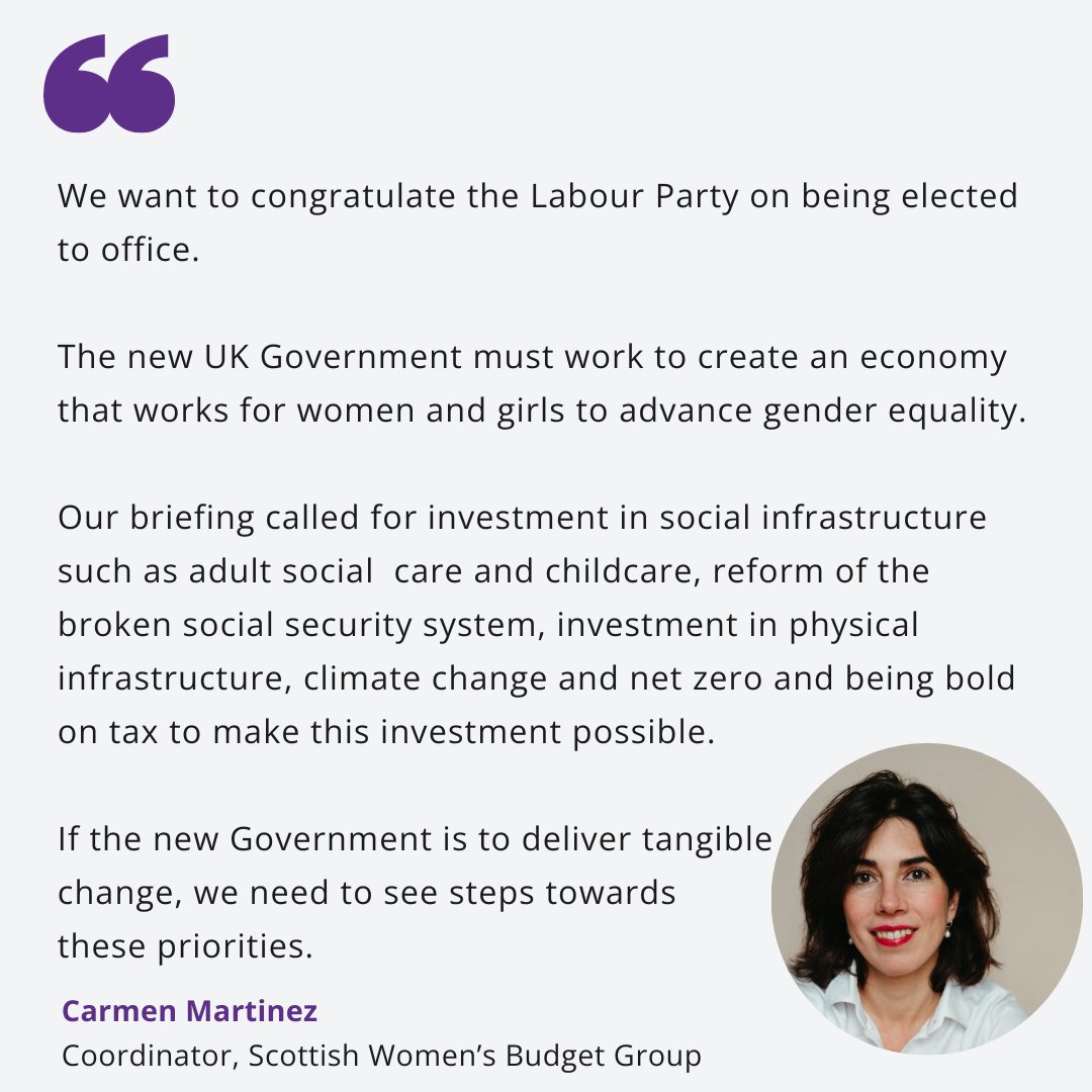 📩The new Labour Government needs to use this mandate to deliver tangible change for women and girls to advance gender equality.

Read more about women's priorities in our briefing here: 
swbg.org.uk/content/public…