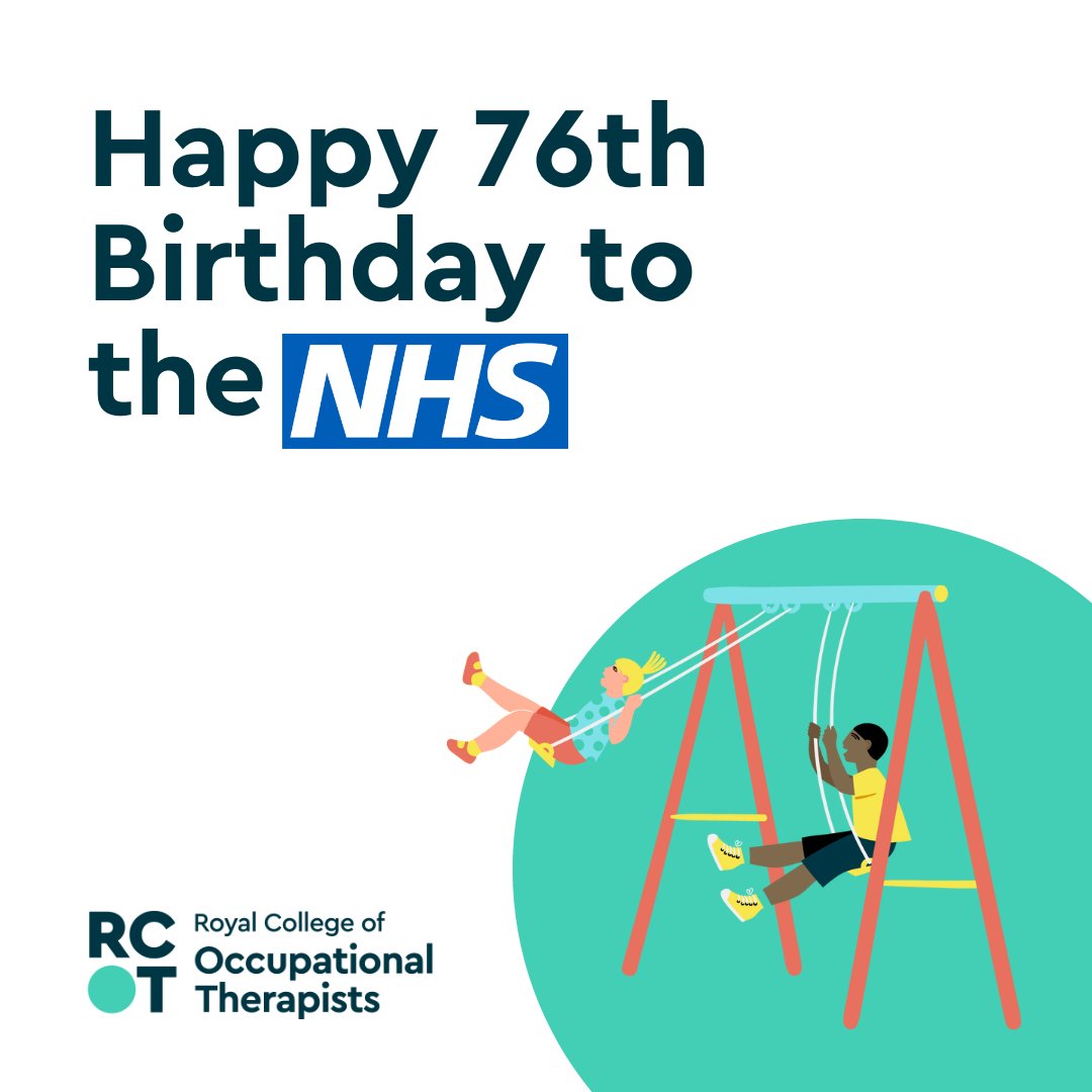 Happy 76th birthday to the <a href="/NHS/">@NHS</a>! 🎂🎉

We're incredibly proud of and thankful for all the occupational therapists and support workers who work hard to keep us healthy and living fulfilled lives. 💚