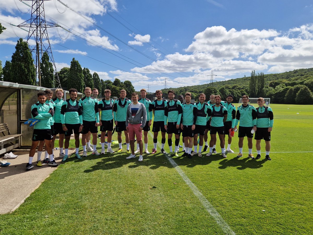 maynard154's tweet photo. Meet the team this morning over the moon great memory for my 40th Birthday.

Up the Chickens 🐓
#bcafc https://t.co/CHTDd0VZ4F