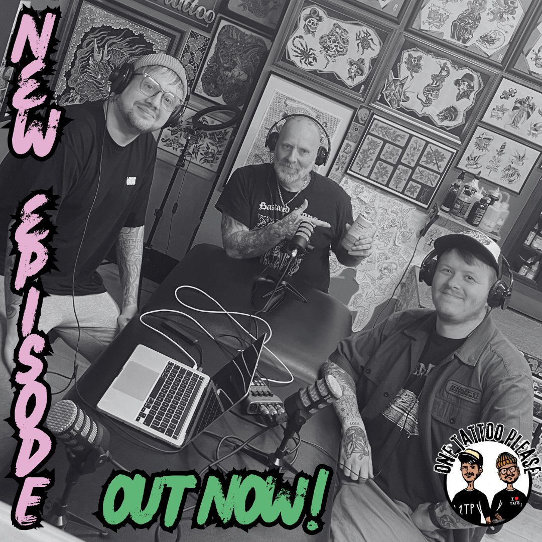 SiBeckwith's tweet photo. NEW EPISODE of @onetattooplease OUT NOW!
We chat to Low from Northside Tattooz, and his story is fascinating!
If you're interested in tattoos, social history, the North East and proper good eggs, go listen.
https://t.co/E9lUNRVKUp https://t.co/0qo4nbfSqR