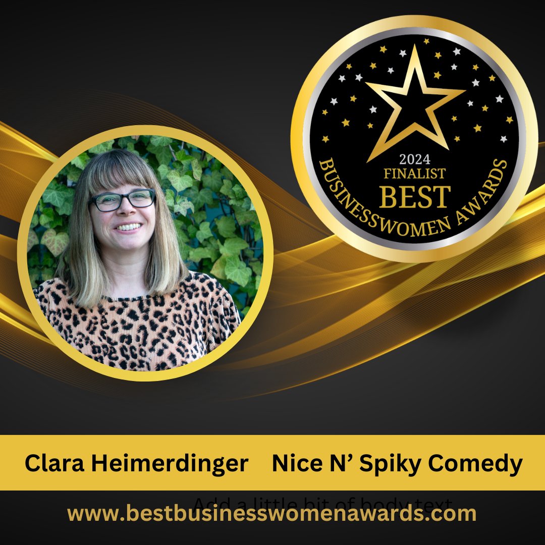 FINALIST 🤩<a href="/bbwomenawards/">Best Business Women</a> <a href="/ClaraElectra/">Clara Electra</a>  Best Creative Business 2024. We're thrilled and excited for this ceremony in October celebrating so many wonderful women in business #bbwa #bbwa24 #bbwa2024 #nicenspiky #awardsfinalist