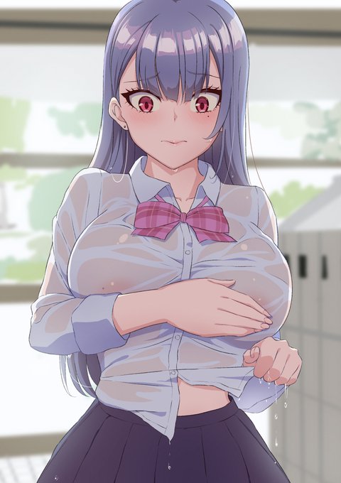 雨に降られた女の子の絵です 