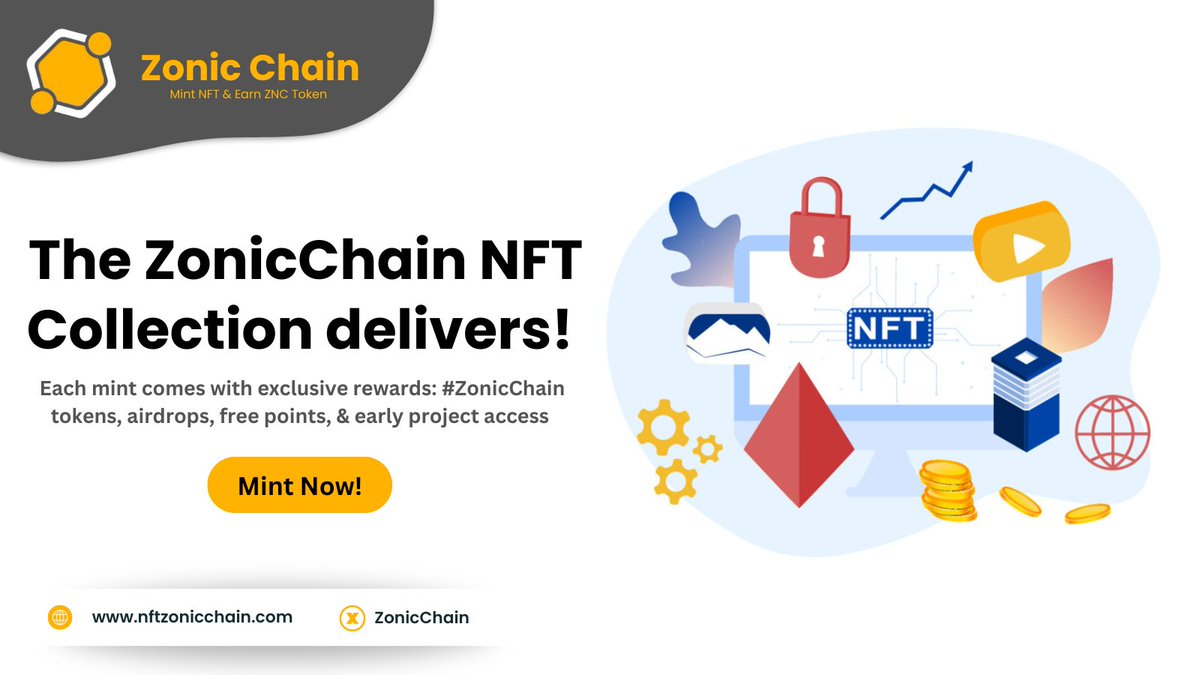Looking for stunning, limited-edition digital #Crypto?   The ZonicChain #NFT Collection delivers! ✨  Each mint comes with exclusive rewards: #ZonicChain tokens, #airdrops, free points, &amp; early project access.  Don't miss out on this artistic revolution! #NFTCommunity #OGPass
