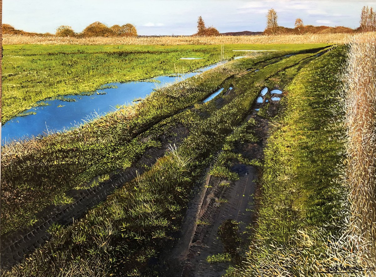 Een modderig zandpad
Olieverf schilderij
30x40cm op paneel