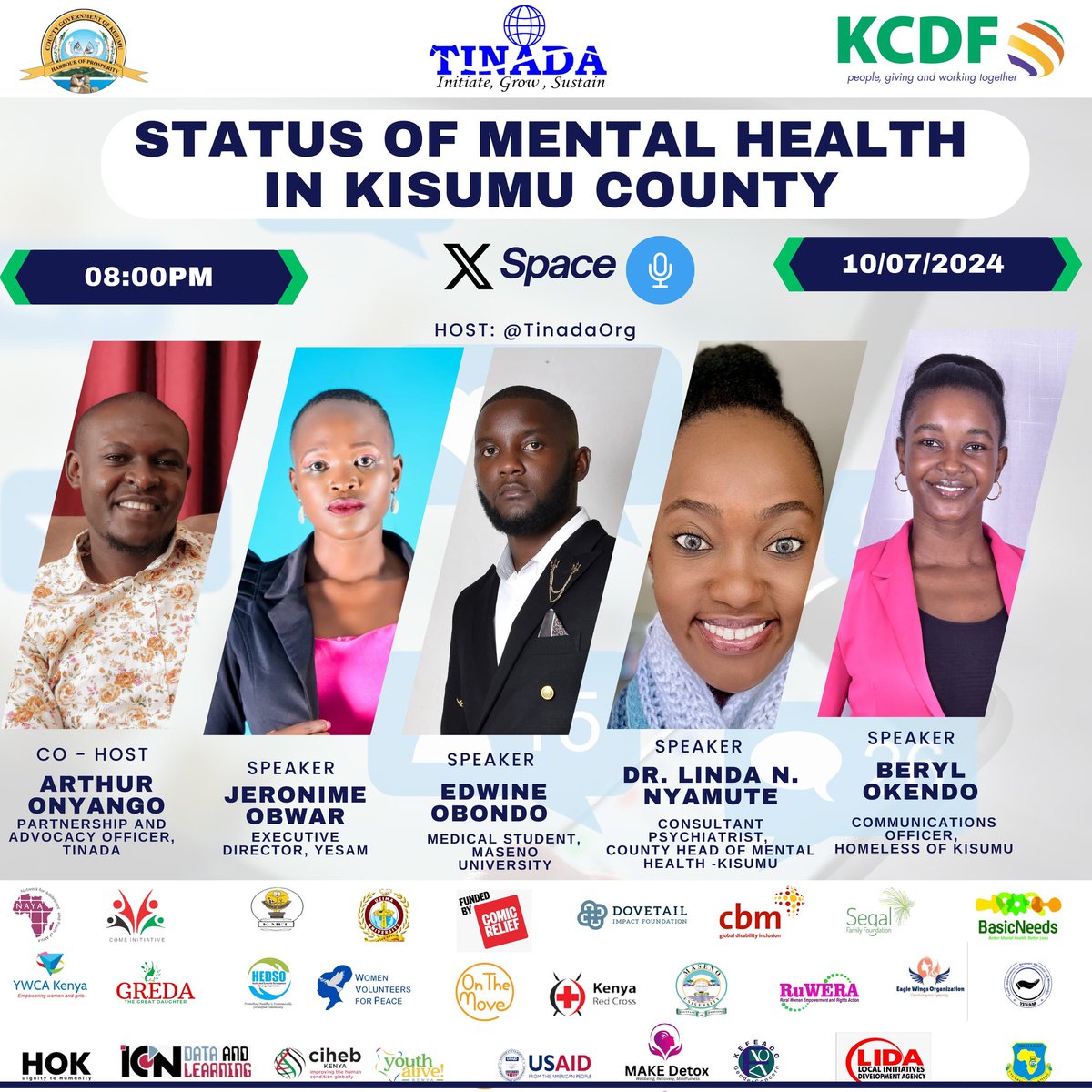 TINADA Youth Action Africa (TYAAfriq) (@tinadaorg) on Twitter photo Did you know that Kisumu County launches its Mental Health Action Plan 2024-2029 today?
Well, for these and so much more, join our discussion on The Status of Mental Health in Kisumu County on X Space (<a href="/TinadaOrg/">TINADA Youth Action Africa (TYAAfriq)</a>) on Wednesday 10th July 2024 at 8:00 pm EAT.
👇🏾 Did you know that Kisumu County launches its Mental Health Action Plan 2024-2029 today?
Well, for these and so much more, join our discussion on The Status of Mental Health in Kisumu County on X Space (<a href="/TinadaOrg/">TINADA Youth Action Africa (TYAAfriq)</a>) on Wednesday 10th July 2024 at 8:00 pm EAT.
👇🏾