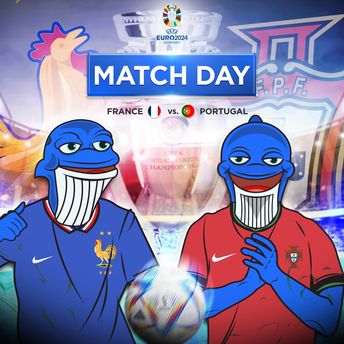 🚨⚽️ EuroCup Prediction Giveaway #2!! ⚽️🚨
                                 
               FRANCE 🇫🇷  VS  PORTUGAL 🇵🇹

Who do you think will win the upcoming match between FRANCE and PORTUGAL!? 🤔 Drop your predictions of the result in the comments below before the match begins.