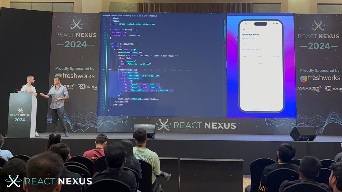We have <a href="/grabbou/">Mike</a> and <a href="/EricVicenti/">codeEric</a> ⚛️

Talking about "How to Server-Render on the server without Rendering"!!? 

What!!?? 🤯 #ReactNexus2024 #ReactNexus
