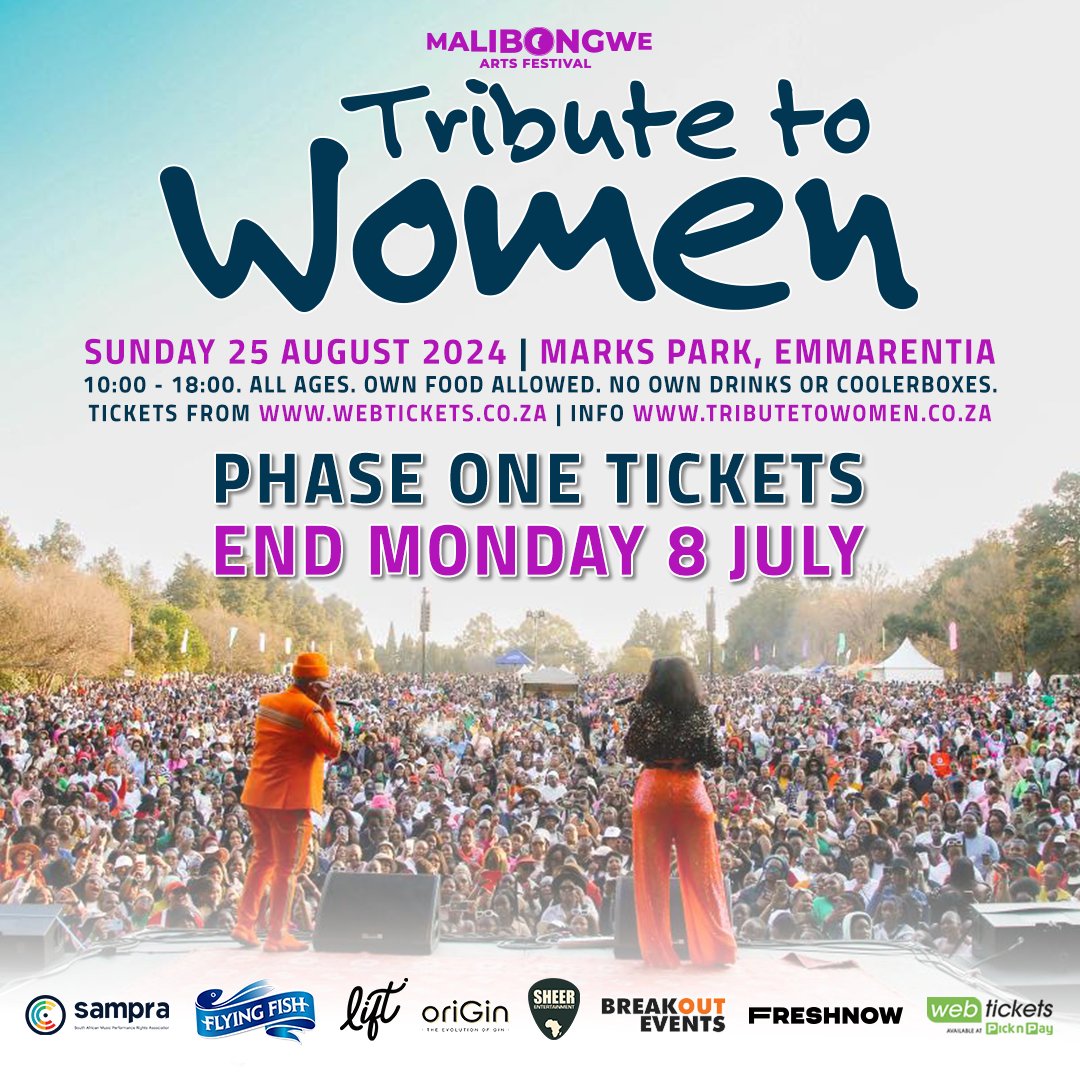 MalibongweFest's tweet photo. Phase One Ticket Sales close at Midnight on Monday 8 July! Make sure to get your tickets before the price goes up!

Get your Phase One tickets now from https://t.co/kFzVoFOHpS

#countdown #LoveTheBeatPayForPlay #ltbptf https://t.co/XHNN2birzD