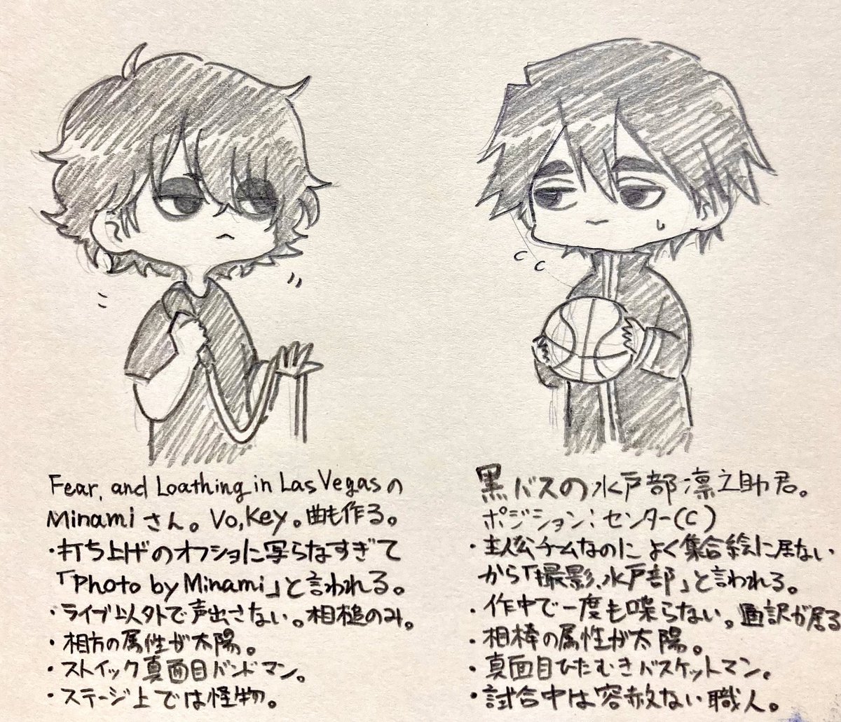 推しの属性が近くて可愛いから並べた。 