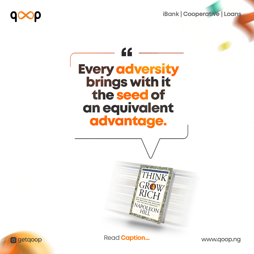 getqoop's tweet image. Here&apos;s one of our favorite quote from our book for the month. This weekend, take a break to find out what advantage your current situation offers you and explore it. Have a great weekend! #Qoop #QoopFinance #QoopTips #QoopCooperative #QoopWeekendTips