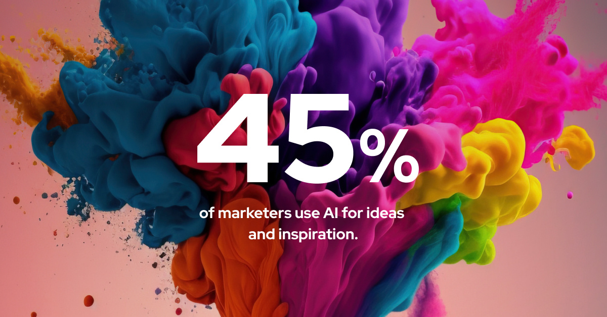 NexaCognition's tweet image. 🌟 Need a creativity boost? Try AI! 🤖 
According to recent stats, 45% of marketers are turning to AI for ideas and inspiration. How do you use AI? Share your tips in the comments! Credit: HubSpot. #HubSpotAgency #AI #MarketingInspiration #StatOfTheWeek #Creativity #MarketingTips