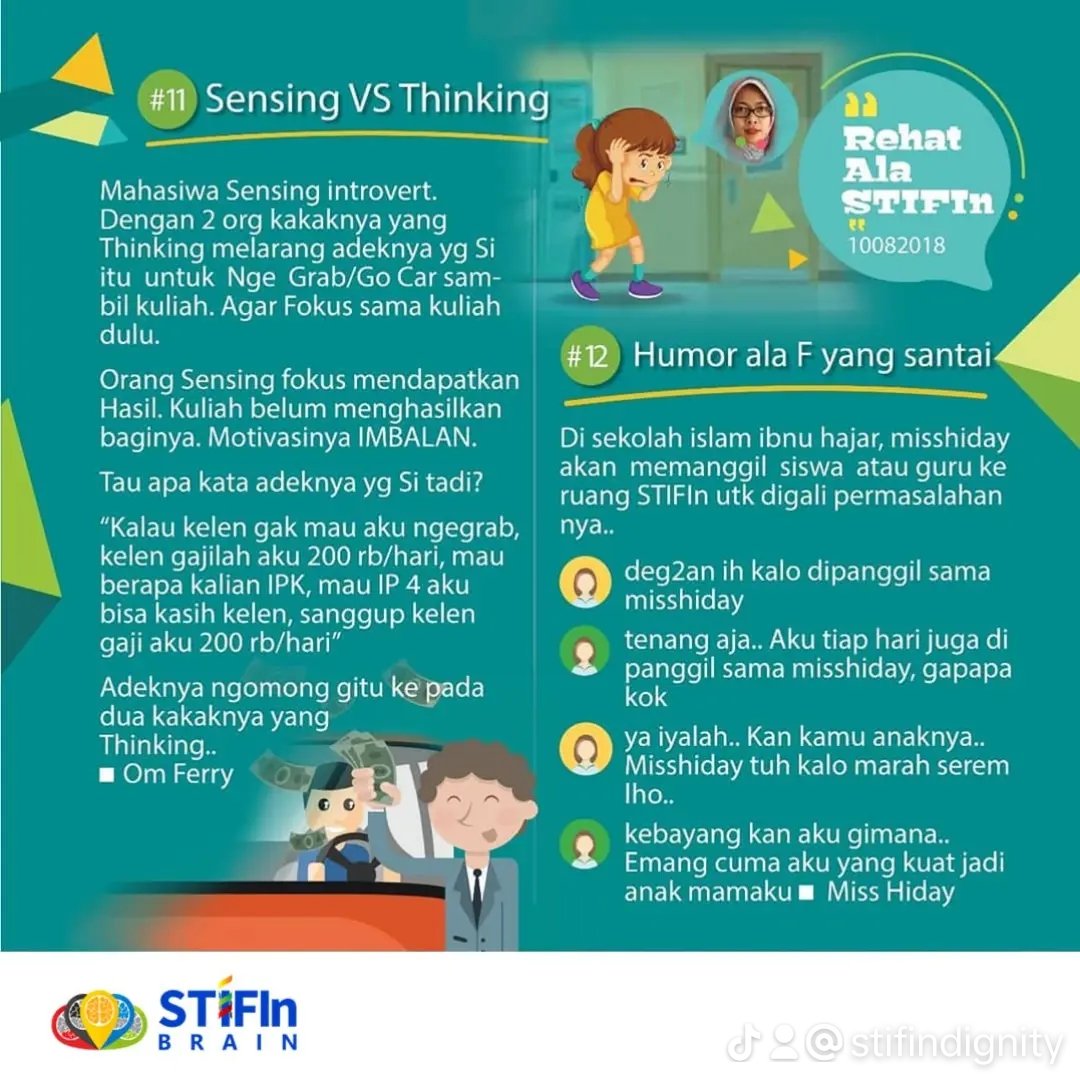 stifinbrainmdn's tweet image. Kenali diri dan pahami orang² di sekitarmu dengan tes STIFIn.

Cek link di bio...

Bicara Parenting =&amp;gt; chat.whatsapp.com/HSudgUBEPArI7W…

#tesstifin #stifindignity #stifinnhumanity #stifinparenting #stifinguebanget #teskepribadian #tesminatbakat #inararusli #fatihkarim #felixsiaw #riaricis